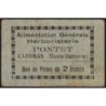 31 - Caraman - Alimentation Générale Herboristerie - Pontet - 2 francs - Type 1a - Etat : TTB
