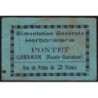 31 - Caraman - Alimentation Générale Herboristerie - Pontet - 2 francs - Type 1b - Etat : TB-
