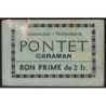 31 - Caraman - Alimentation - Herboristerie - Pontet - 2 francs - Type 2a - Etat : B
