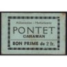 31 - Caraman - Alimentation - Herboristerie - Pontet - 2 francs - Type 2a - Etat : TTB
