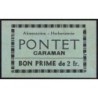 31 - Caraman - Alimentation - Herboristerie - Pontet - 2 francs - Type 2a - Etat : SPL