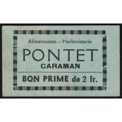 31 - Caraman - Alimentation - Herboristerie - Pontet - 2 francs - Type 2a - Etat : TTB+