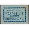 31 - Caraman - Alimentation - Herboristerie - Pontet - 2 francs - Type 2b - Etat : SPL
