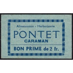 31 - Caraman - Alimentation - Herboristerie - Pontet - 2 francs - Type 2b - Etat : SUP+