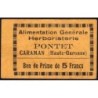 31 - Caraman - Alimentation Générale Herboristerie - Pontet - 5 francs - Type 1a - Etat : TTB