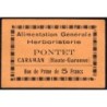 31 - Caraman - Alimentation Générale Herboristerie - Pontet - 5 francs - Type 1b - Etat : SUP+