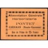 31 - Caraman - Alimentation Générale Herboristerie - Pontet - 5 francs - Type 1b - Etat : SUP