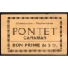31 - Caraman - Alimentation - Herboristerie - Pontet - 5 francs - Type 2a - Etat : TTB