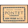 31 - Caraman - Alimentation - Herboristerie - Pontet - 5 francs - Type 2b - Etat : SPL