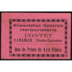31 - Caraman - Alimentation Générale Herboristerie - Pontet - 10 francs - Type 1b - Etat : TTB