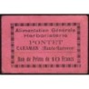 31 - Caraman - Alimentation Générale Herboristerie - Pontet - 10 francs - Type 1b - Etat : TB+