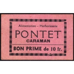 31 - Caraman - Alimentation - Herboristerie - Pontet - 10 francs - Type 2a - Etat : TTB