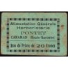 31 - Caraman - Alimentation Générale Herboristerie - Pontet - 20 francs - Type 1 - Etat : TB
