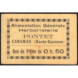 31 - Caraman - Alimentation Générale Herboristerie - Pontet - 0 franc 50 - Type 1a - Etat : TTB