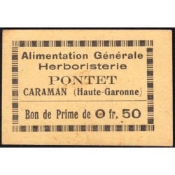 31 - Caraman - Alimentation Générale Herboristerie - Pontet - 0 franc 50 - Type 1a - Etat : TTB+