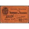 31 - Pirot 190a - Toulouse - Service Général des Tramways - 10 centimes - 03/1916 - Etat : TTB+