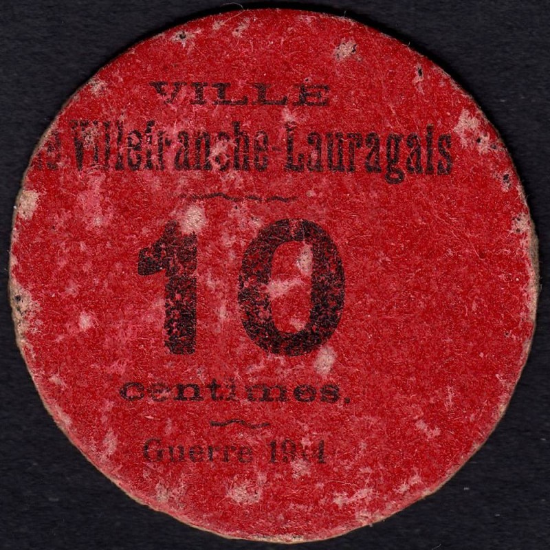 31 - Pirot 226 - Ville de Villefranche-Lauragais - 10 centimes - 1914 - Etat : TB