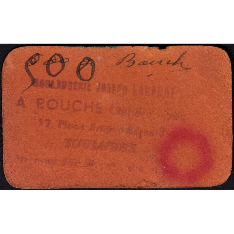 31 - Toulouse - Boulangerie Lalanne - 500 grammes de pain - Type 1 - Etat : TTB