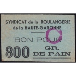 31 - Toulouse - Boulangerie Lalanne - Bon pour 800 gr. de pain - Type 2 - Etat : TTB