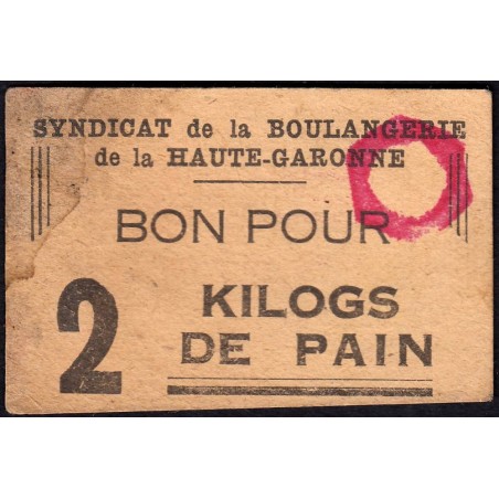 31 - Toulouse - Boulangerie Lalanne - Bon pour 2 kilog de pain - Type 1 - Etat : TB+