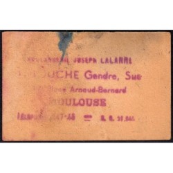 31 - Toulouse - Boulangerie Lalanne - Bon pour 2 kilog de pain - Type 2 - Etat : TB