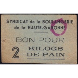 31 - Toulouse - Boulangerie Lalanne - Bon pour 2 kilog de pain - Type 3 - Etat : TB+