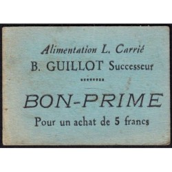 31 - Toulouse - Alimentation L. Carrié - Bon prime pour un achat de 5 francs - Etat : TTB