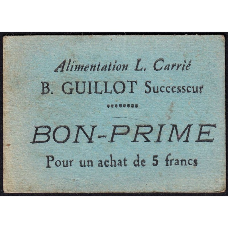 31 - Toulouse - Alimentation L. Carrié - Bon prime pour un achat de 5 francs - Etat : TTB