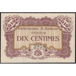 31 - Pirot 184 - Toulouse - Imprimeries B. Sirven - 10 centimes - 1914-1918 - Etat : SUP à SUP+