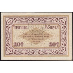 31 - Pirot 184 - Toulouse - Imprimeries B. Sirven - 10 centimes - 1914-1918 - Etat : SUP à SUP+