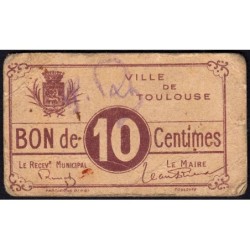 31 - Pirot 180 - Ville de Toulouse - 10 centimes - 1916 - Etat : TB