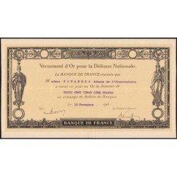 31 - Toulouse - Versement d'or pour la Défense Nationale - 1916 - Etat : TTB+