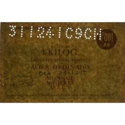 1 kg acier ordinaire - 31/12/1941 - C9CH - Non endossé - Série OKA - Etat : TTB