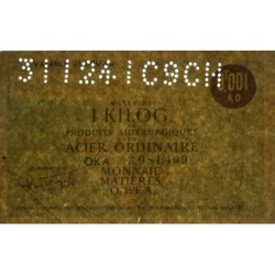 1 kg acier ordinaire - 31/12/1941 - C9CH - Non endossé - Série OKA - Etat : TTB