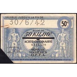 50 kg acier ordinaire - 30/06/1942 - Non endossé - Sans série - Etat : TTB
