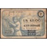 1 kg acier ordinaire - 31/12/1942 - Endossé dans le Rhône (69) - Série L - Etat : TB