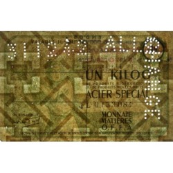 1 kg acier spécial - 31/12/1942 - ALLI CHANGE - Endossé dans le Rhône (69) - Série L - Etat : TTB