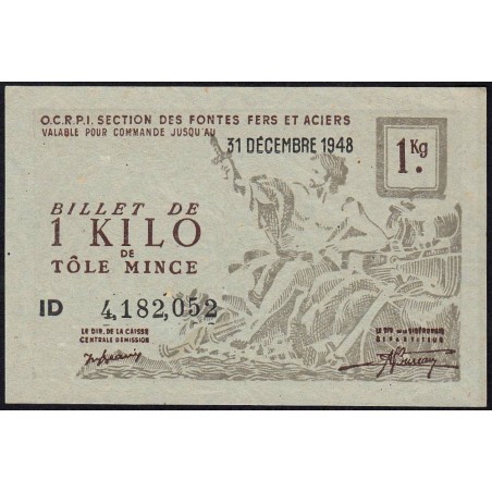 1 kg tôles minces - 31/12/1948 - Non endossé - Série ID - Etat : SUP