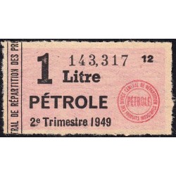 1 litre pétrole - 2e trimestre 1949 - Etat : TTB
