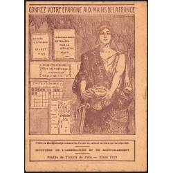 Rationnement - Pain - 03/1919 - Etat : SUP