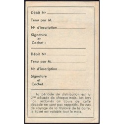 Carte de Tabac - 07/1947 à 12/1947 - Aurillac (15) - Etat : SUP