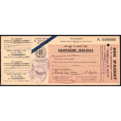 Charente - Vin de consommation courante - 5 hectos - 1943-1944 - Etat : TTB
