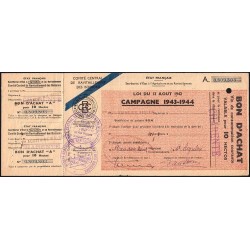 Charente - Vin de consommation courante - 10 hectos - 1943-1944 - Etat : TTB