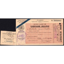 Charente - Vin de consommation courante - 10 hectos - 1943-1944 - Etat : TTB
