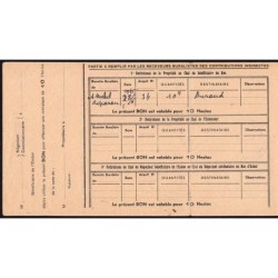 Dordogne - Vin de consommation courante - 10 hectos - 1944-1945 - Etat : SUP