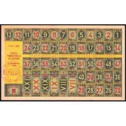 1949 - Titre 213 - Feuille trim. de coupons - 2e trim. - Catégorie M prod - Berneval (76) - Etat : pr.NEUF