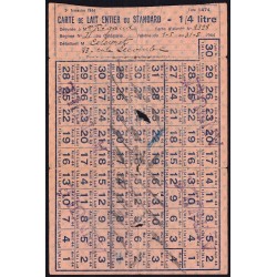 1944 - Titre 1474 - Lait entier ou standard - 2e trimestre - Etat : B