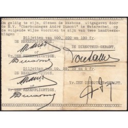 Belgique - Waterschei - Charbonnage André Dumont - 50 frank - 17/05/1940 - Etat : TTB