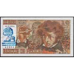 F 63-13 - 02/10/1975 - 10 francs - Berlioz - Série M.244 - Variété - Etat : TTB