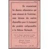 1940 - Feuille de tickets de ration de 25 gr. de sucre - Juin - Etat : TB+